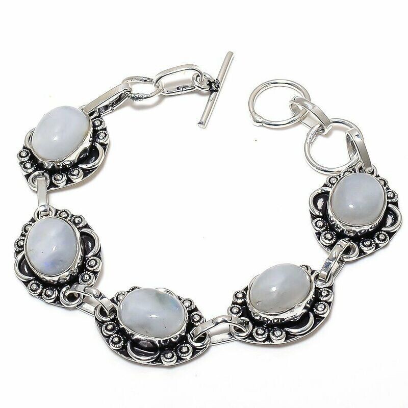 Amazing Rainbow Moonstone  925 Silver Crystal Bracelet Boxed Gift  New Beginnings  - Divine Feminine