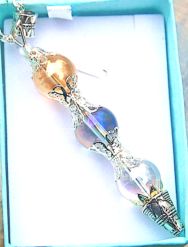 Quantum Healing Codes Sunshine, Purple and Angel Aura Higher Purpose Ascension Boxed Pendant