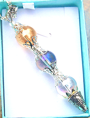 Quantum Healing Codes Sunshine, Purple and Angel Aura Higher Purpose Ascension Boxed Pendant