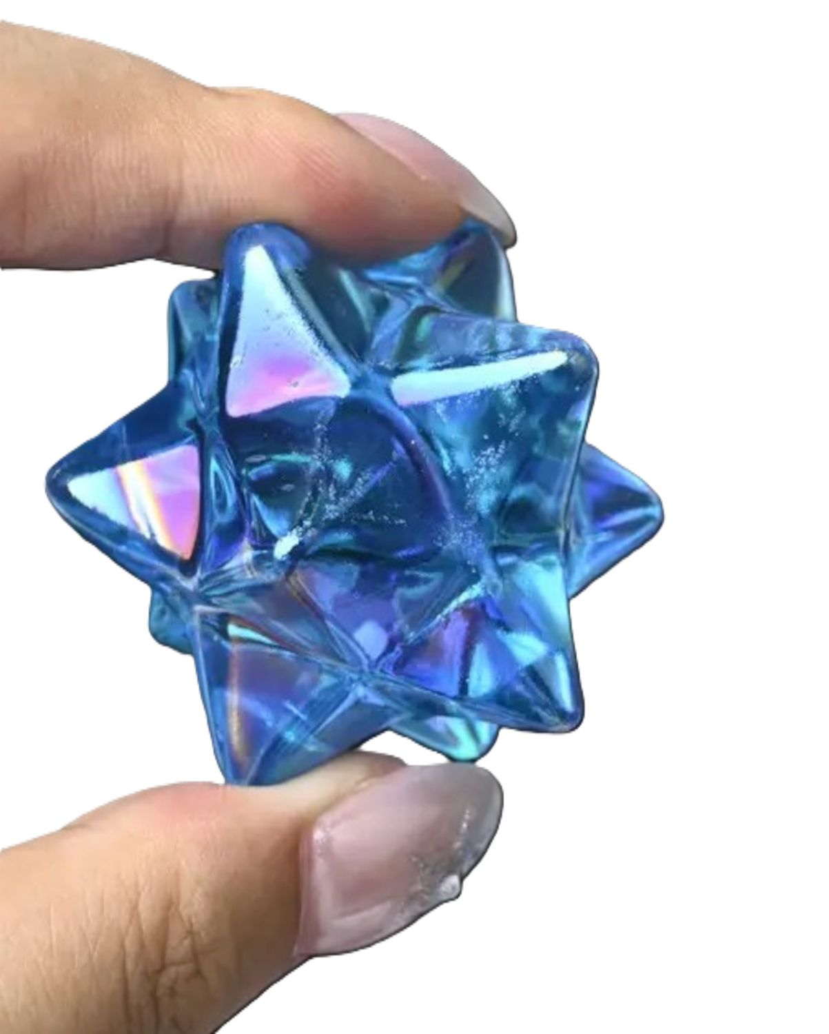 12 Point  Aqua Aura  Crystal Merkabah Merkaba Cleanses and Protects Auric Field