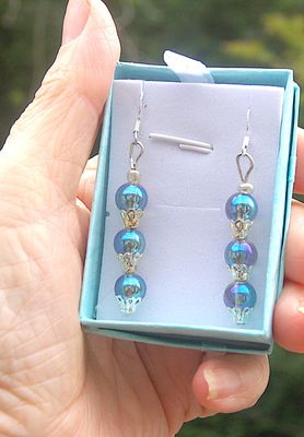 Crystal Earrings 925 Silver Ear loop