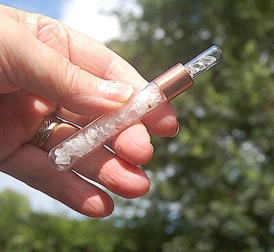 REDUCED Ascension Brazilian Phenacite and Herkimer Crystal  Meditation Chakra Healing Wand Synergy Stone