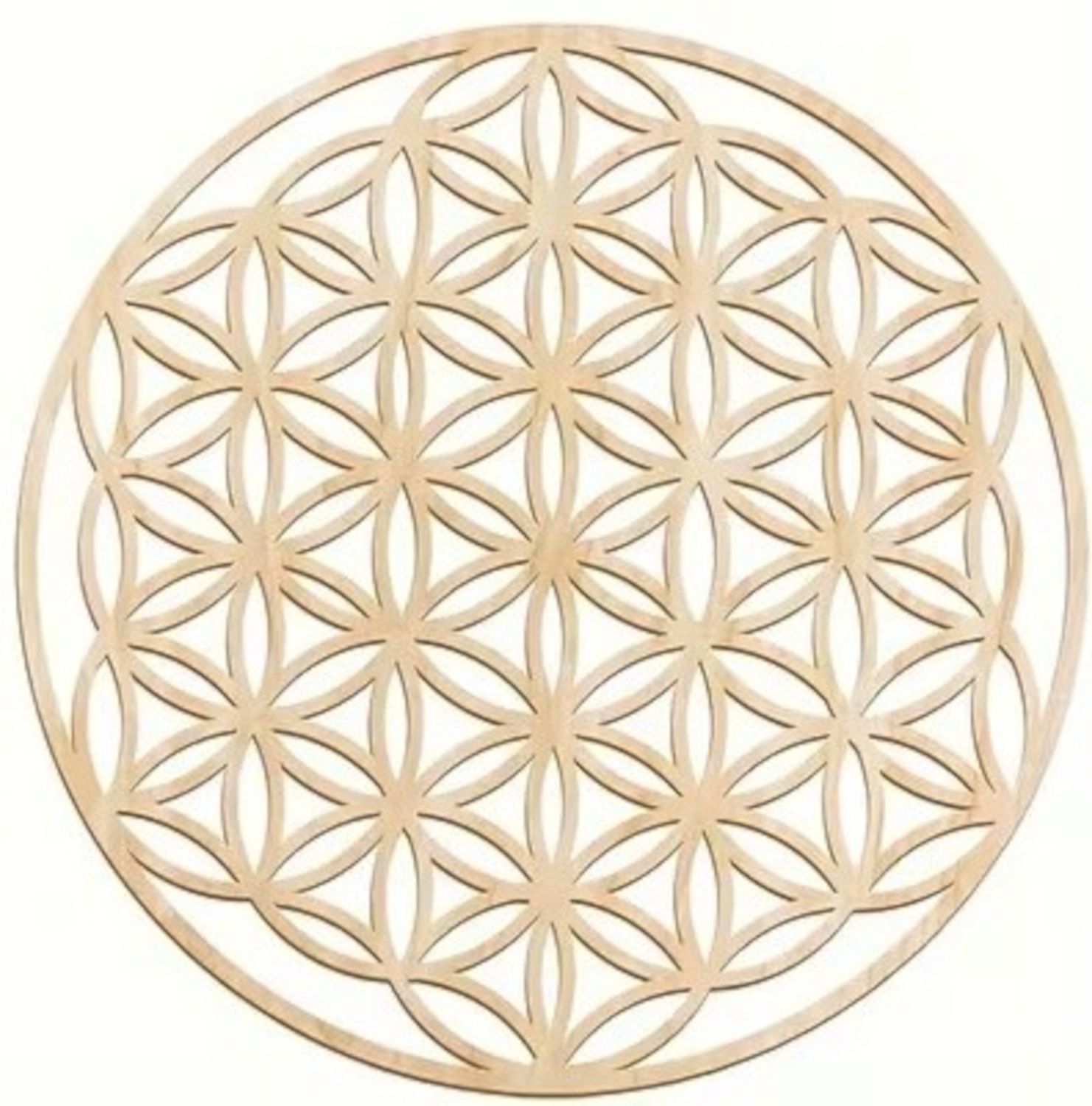 Large Flower of Life Wooden Ascension Therapy Grid