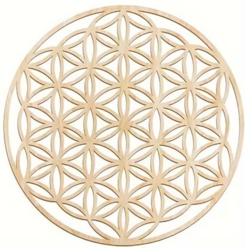 Large Flower of Life Wooden Ascension Therapy Grid