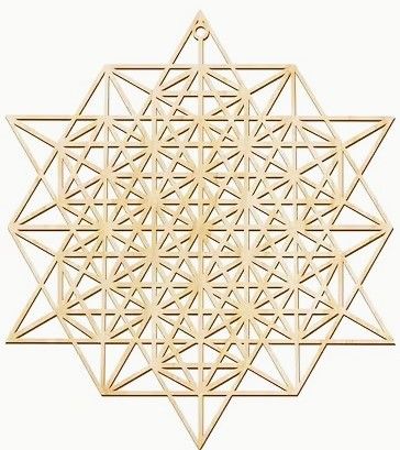 Large 64 Point Tetrahedron Wooden Ascension Grid Unity Expansion Reiki Healing
