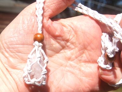 5D Powerful Brazilian Phenakite Phenacite Crystal Meditation Macrame Cotton Pendant Synergy Ascension Stone Grid 7.3 grams