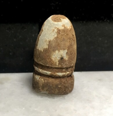 JUST ADDED ON 7/1 - GETTYSBURG - HOLLOW BETWEEN DEVIL'S DEN / LITTLE & BIG ROUND TOPS - ROSENSTEEL FAMILY - Fired .58 Caliber Confederate Gardner Bullet - Not Much Left from this Location JUST ADDED ON 7/1 - GETTYSBURG - HOLLOW BETWEEN DEVIL'S DEN / LITTLE & BIG ROUND TOPS - ROSENSTEEL FAMILY - Fired .58 Caliber Confederate Gardner Bullet - Not Much Left from this Location