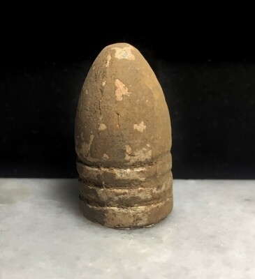 JUST ADDED ON 7/9 - GETTYSBURG / FIRST DAY'S BATTLE / JUST WEST OF WILLOUGHBY RUN AND MACPHERSON'S RIDGE - ROSENSTEEL FAMILY COLLECTION - .58 Caliber Bullet - Might be Nose Cast JUST ADDED ON 7/9 - GETTYSBURG / FIRST DAY'S BATTLE / JUST WEST OF WILLOUGHBY RUN AND MACPHERSON'S RIDGE - ROSENSTEEL FAMILY COLLECTION - .58 Caliber Bullet - Might be Nose Cast