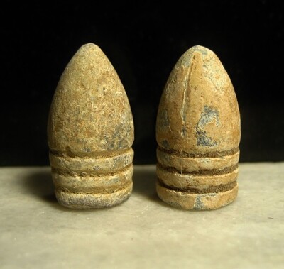 JUST ADDED ON 8/6 - GETTYSBURG - THE JOHN'S FARM / PICKETT'S CHARGE / ROSENSTEEL COLLECTION - Two .58 Caliber Bullets - found by the Sanders Brothers 1930s-1950s JUST ADDED ON 8/6 - GETTYSBURG - THE JOHN'S FARM / PICKETT'S CHARGE / ROSENSTEEL COLLECTION - Two .58 Caliber Bullets - found by the Sanders Brothers 1930s-1950s