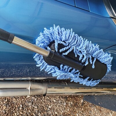 2pc Multi-Functional Microfiber Car Exterior Retractable Dust Cleaning Brush Duster Mop Home Washer Wax Drag Long Handle (LEE210004)
