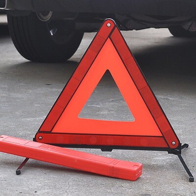 Car warning triangle tripod car with malfunction reflective parking safety national standard tripod (LEE210009)