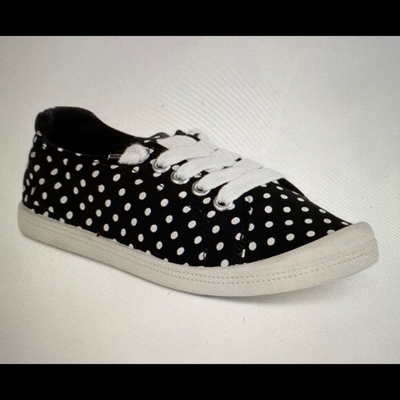 Sugar Memory Foam Girls Polka Dot Shoes