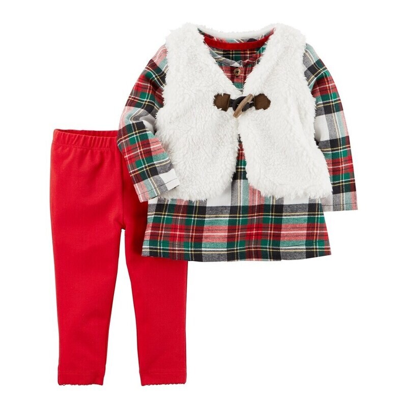 Original Carter&#39;s Baby Girl 3-Piece Holiday Set