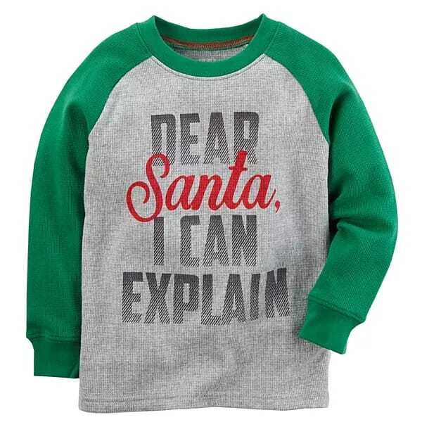 Original Carter's Baby Boy Dear Santa I Can Explain Long Sleeve T-Shirt