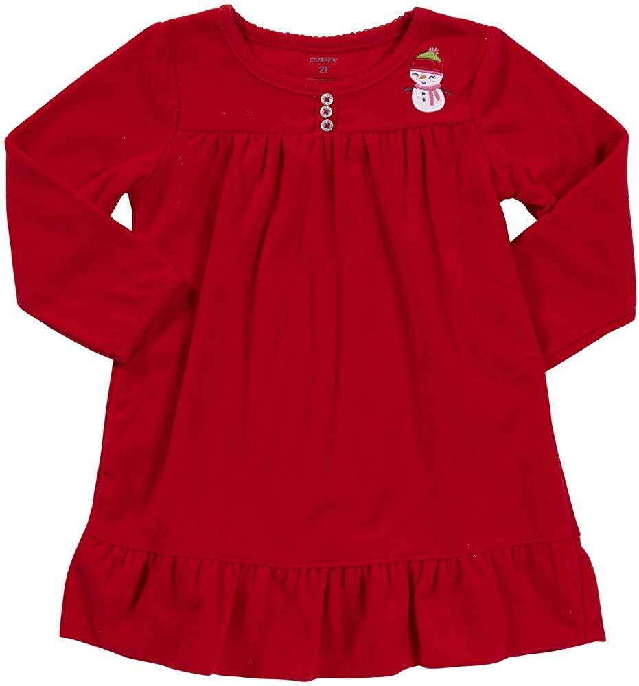 Original Carter's Toddler Girls Fleece Christmas Gown
