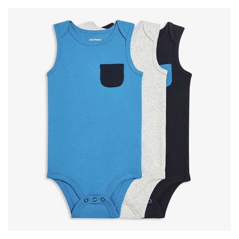 Joe Fresh Baby Boys 3-Pack Bodysuits Set