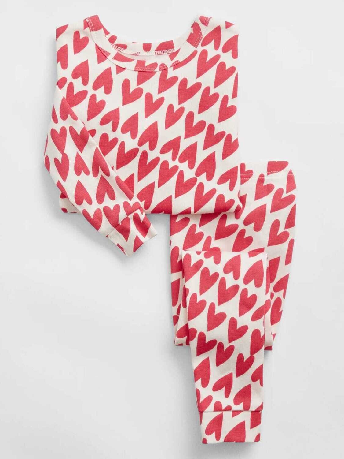 Gap Girls 100% Organic Cotton Heart Graphic Pajama Set