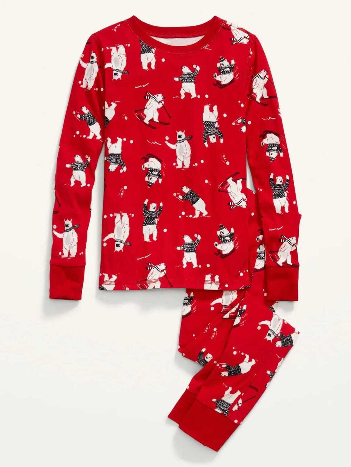 Old Navy Holiday Matching Graphic Gender-Neutral Snug-Fit 2-Piece Pajamas Set