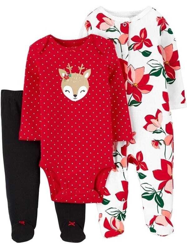 Original Carter&#39;s Holiday Baby Girl 3-Piece Set