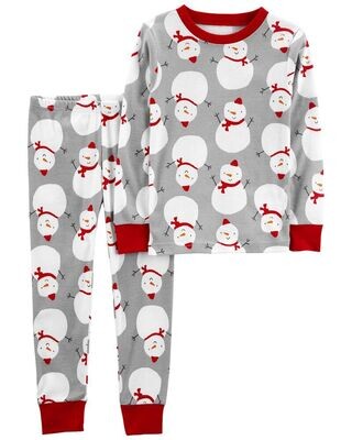 Original Carter's 2-Piece Snowman 100% Snug Fit Cotton PJs