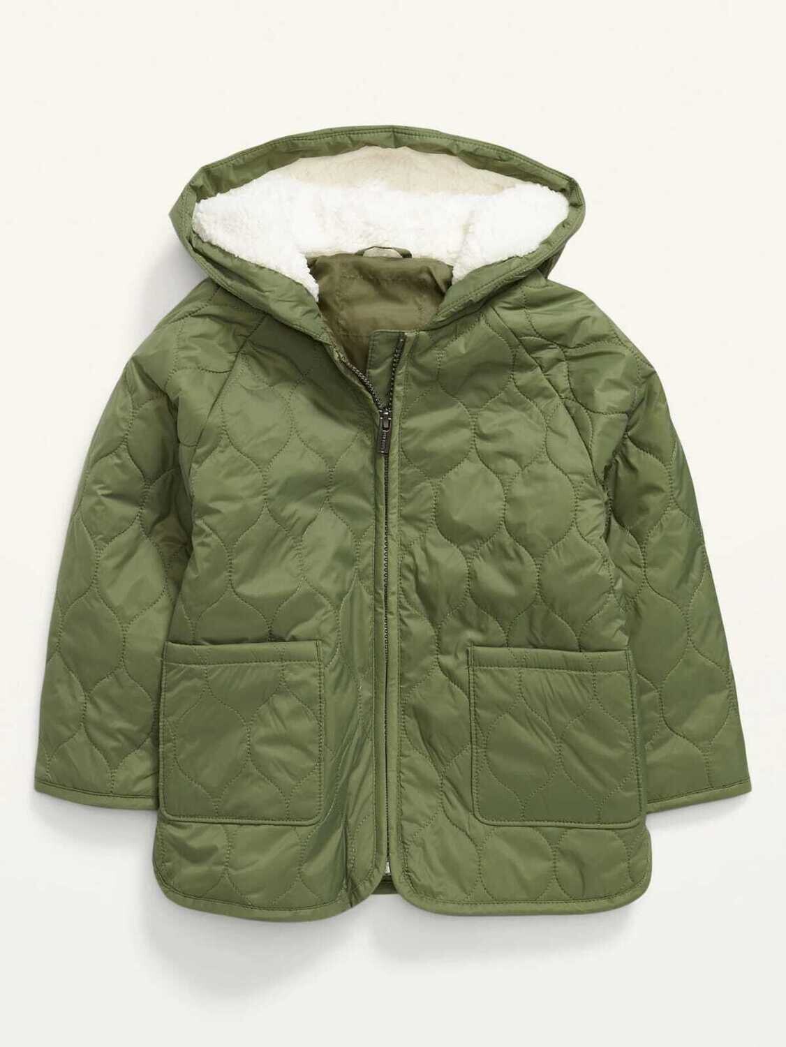 Old Navy Hooded Quilted Jacket For Toddler Girl