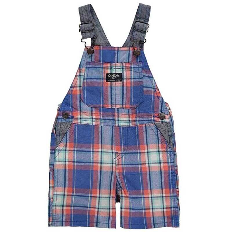 Oshkosh Boys Plaid Shortalls