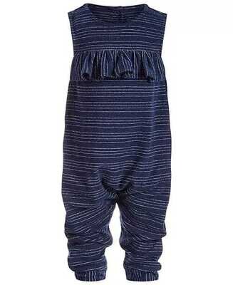First Impressions Baby Girls metallic Striped Jumpsuit