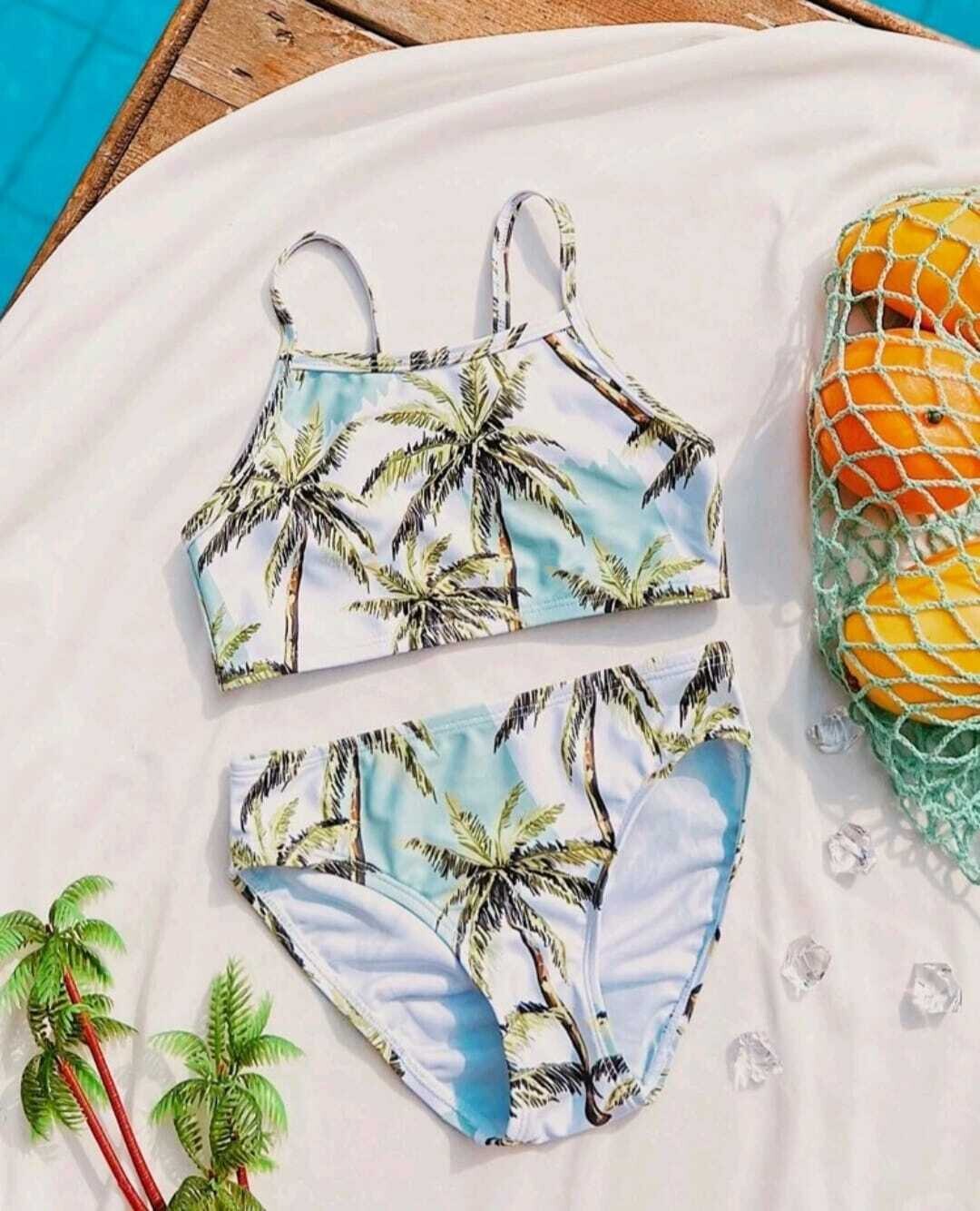 Baby Girl Palm Tree Bikini Swimsuit