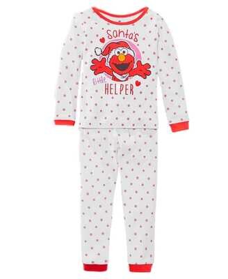 Sesame Street Toddler Girls 2-Piece Cotton Pajama Set