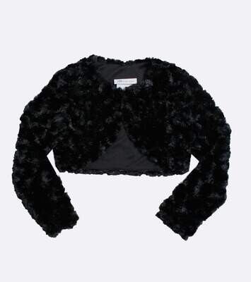 Bonnie Jean Girls Cropped Fur Stassi Jacket