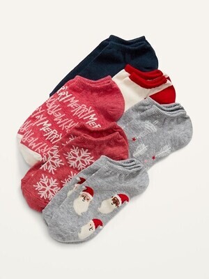 Old Navy Girls 6-Pairs Holiday Ankle Socks