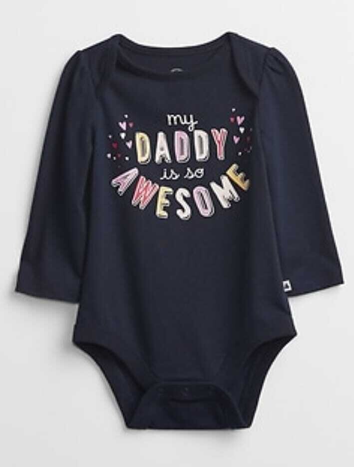 GAP Girls My Daddy is so Awesome Long Sleeve Bodysuit