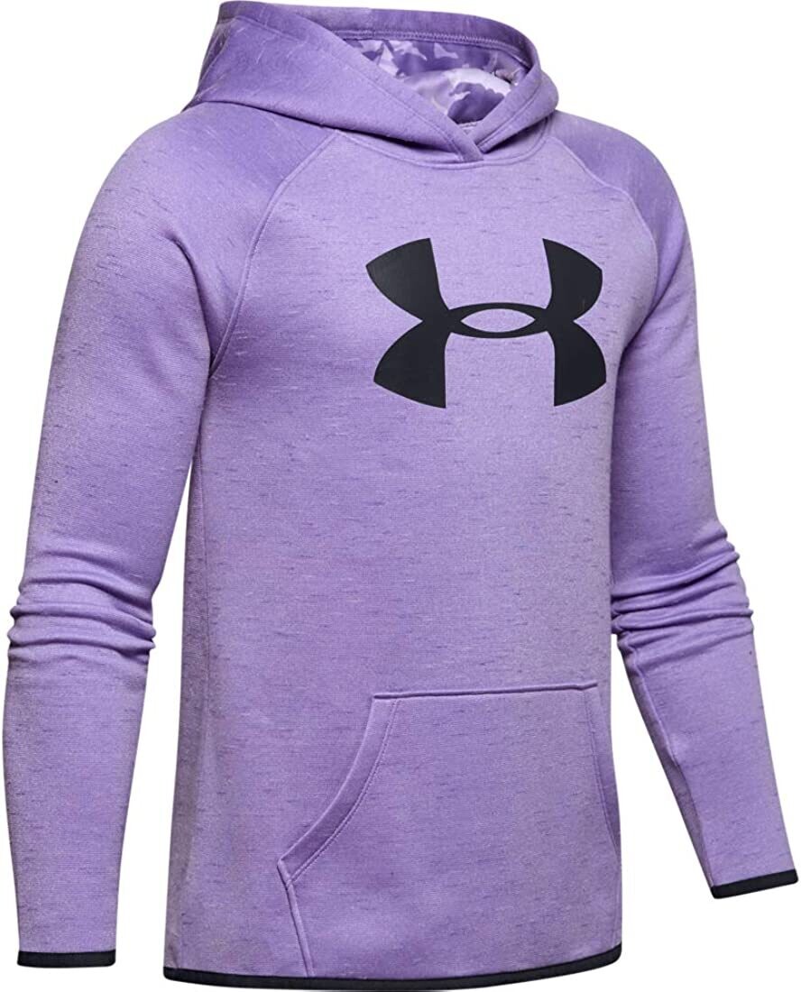 Under Armour Girls Logo Fold Over Fleece Hoodie