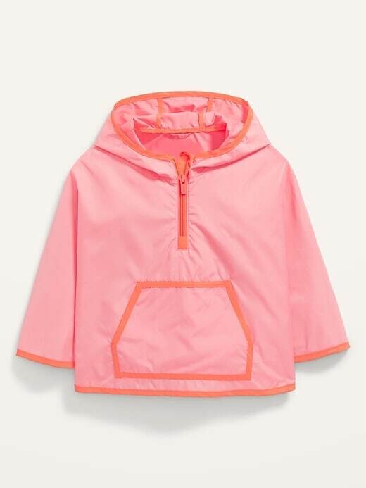 Old Navy Girls Water-Resistant Poncho Rain Jacket
