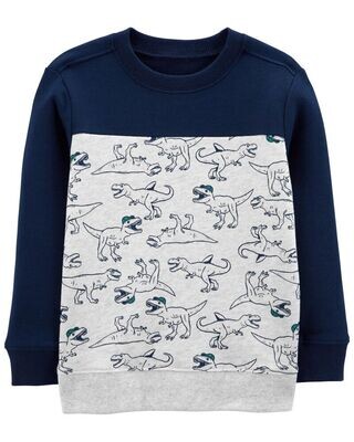 Original  Carter's Boys Dinosaur Pullover Sweatshirt