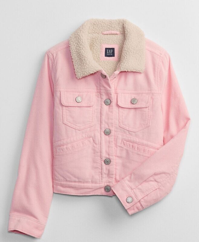 GAP Girls Denim Sherpa Lined Jacket