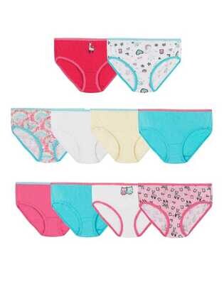 Hanes Girls 10-Pack Cotton Underwear