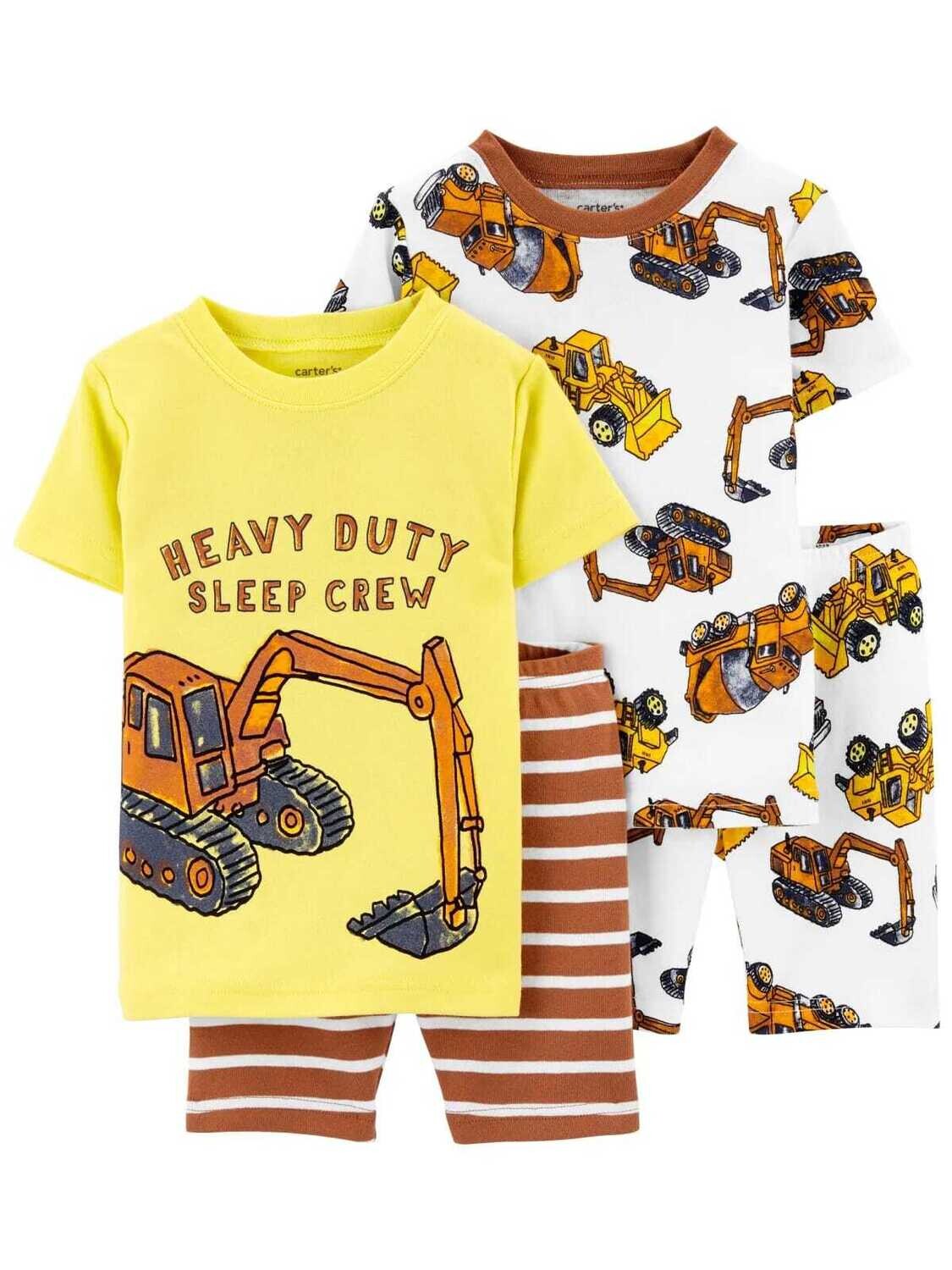 Original Carter's Baby & Toddler Boys 4-Piece Construction 100% Snug Fit PJs