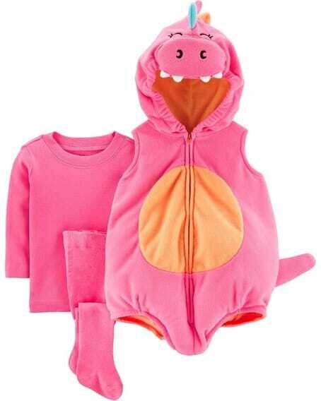 Original Carter's Baby Girl Dragon Fleece 3-Piece Halloween Set