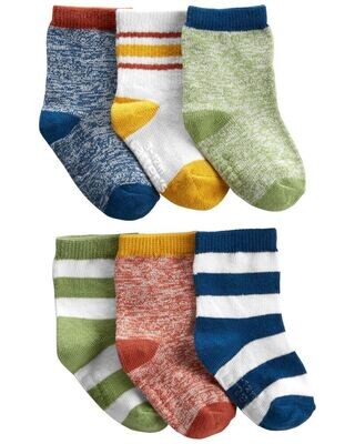 Original Carter's Baby & Toddler Multi 6-Pack Socks