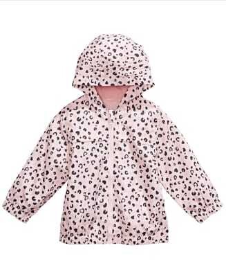 First Impressions Baby Girls Hooded Animal-Print Rain Coat
