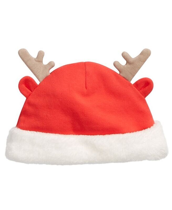 First Impressions Baby Boys &amp; Girls Reindeer Hat With Faux-Fur Trim