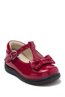 Nina West Girls Natural Arch Cruz T-Strap Bow Shoes