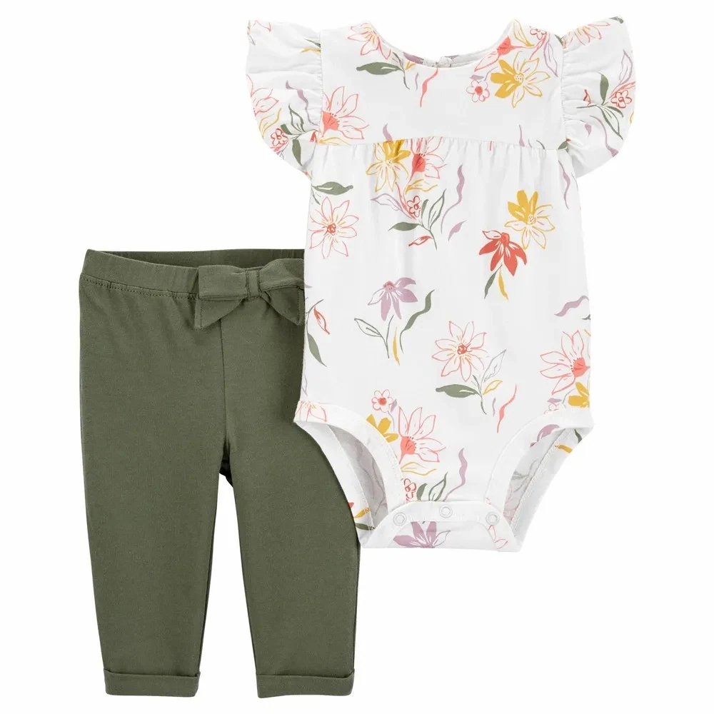 Original Carter's 2-Piece Floral Bodysuit Pant Set