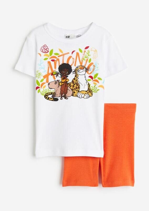 H&amp;M Disney Girls Cotton Jersey Pajama Set