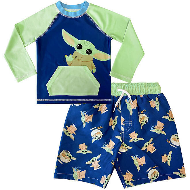 Star Wars Licensed Baby Yoda 2 Piece Swim Set
