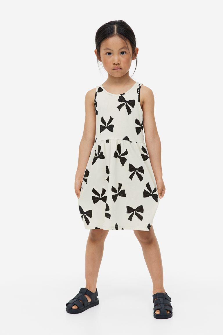 H&amp;M Girls Patterned Cotton Dress