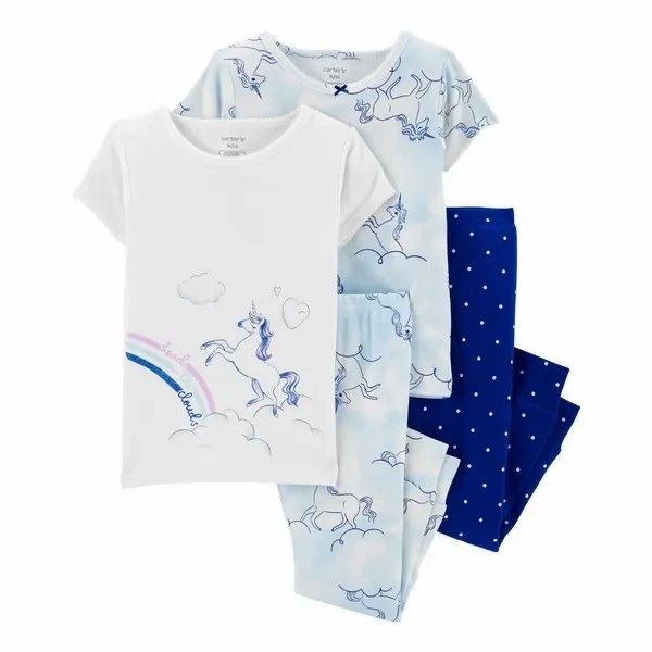 Original Carter&#39;s 4-Piece Unicorn Snug Fit Cotton PJs - Toddler Girl