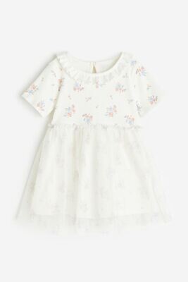 H&M Baby Girl Tulle-skirt Jersey Dress