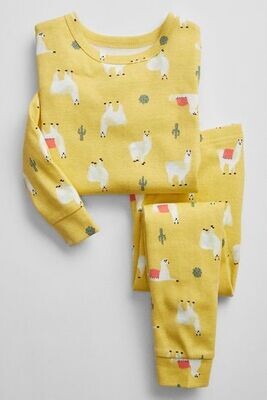 GAP Girls Organic Cotton Llama Print Pajamas